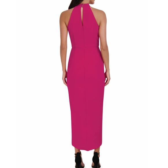 Julia Jordan Plus Size Knot Tulip Hem Dress Melon Pink SZ 16  Barbiecore Glam - Picture 2 of 10